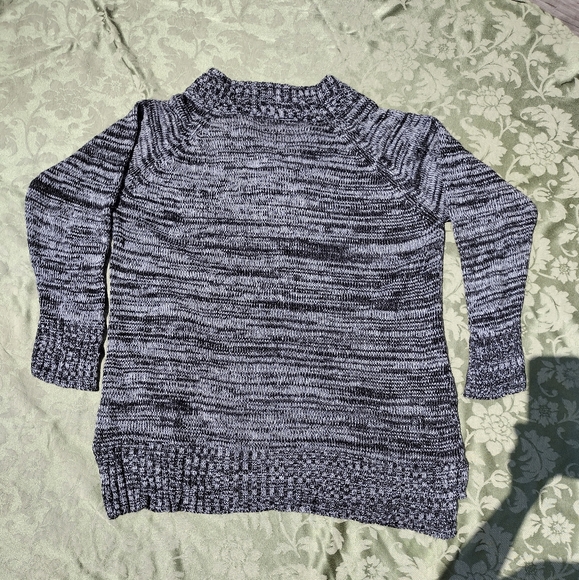 Vintage Jason Maxwell Plus Size 1X Black Tweed V-Neck Fisherman Style Sweater - Picture 8 of 12